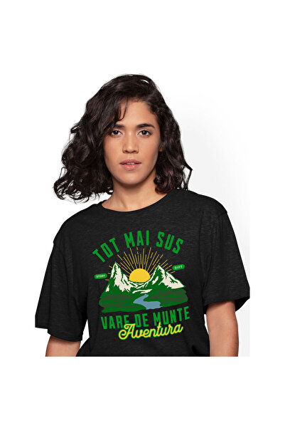 StoryGift Romania Women's T-Shirt with High Mountain Cliff Sunset Nature, Adv...