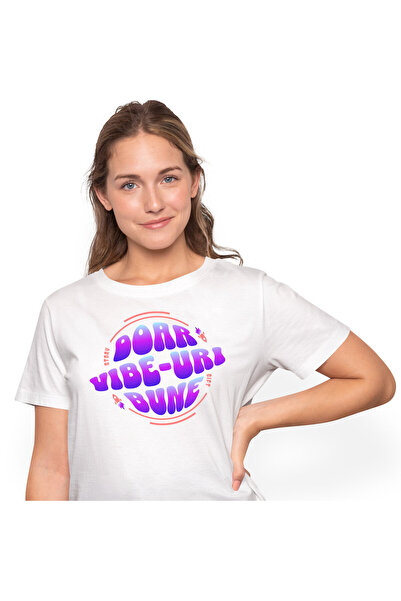 StoryGift Romania Tricou Femei cu Stil Sfera Rachete Mesaj Limba Romana Doar Vibe-uri Bune cu impr,White_XS