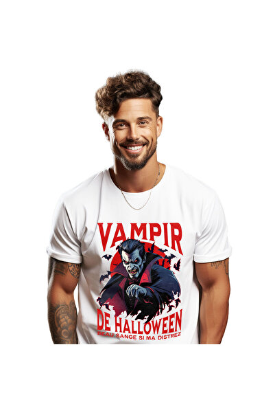 StoryGift Romania Tricou Barbati cu Barbat Infricosator cu Pelerina si Colti ...