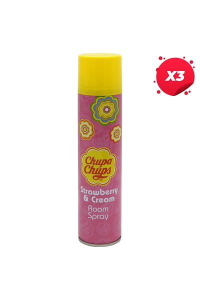 Chupa Chups X3 - Room Air Freshener 300ml Strawberry Cream