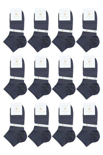 La Pescara Smoked Plain Ultra Luxury 12 Pack Bamboo Half Men's Socks Crp353