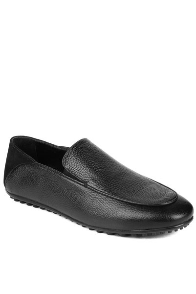 Ahmed Hamdi Bey Timo black floater men's leather shoes