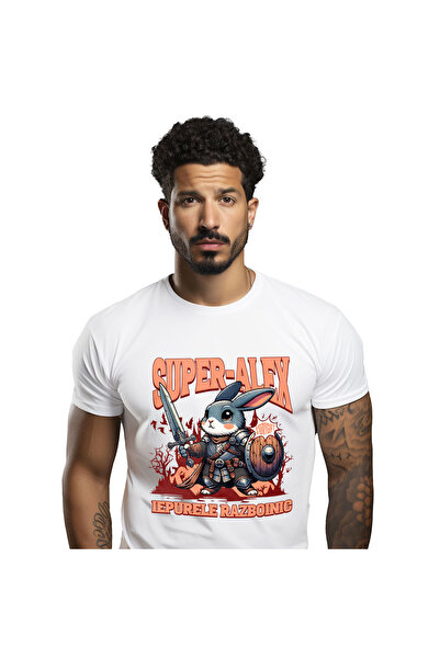 StoryGift Romania Tricou Barbati cu Buton ON OF Gantera Supereroi Personaje E...