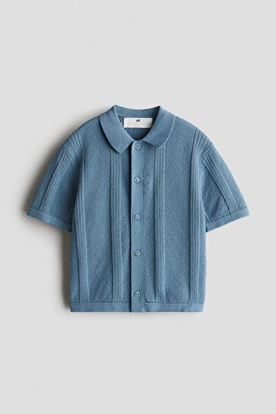 H&M Tekstüre Triko Gömlek