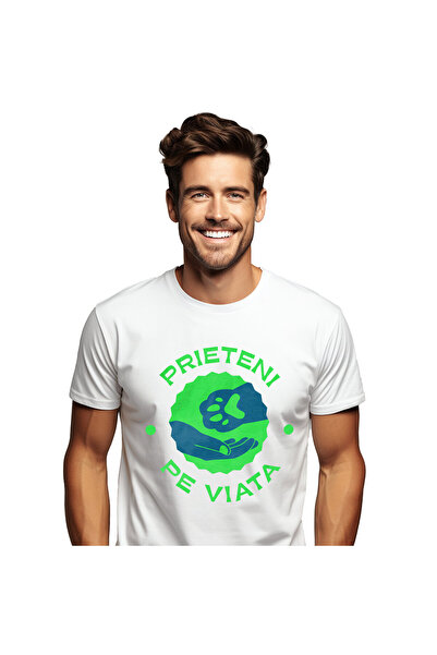 StoryGift Romania Tricou Barbati cu Labuta De Animal Si Mana Umana Cei mai Bu...