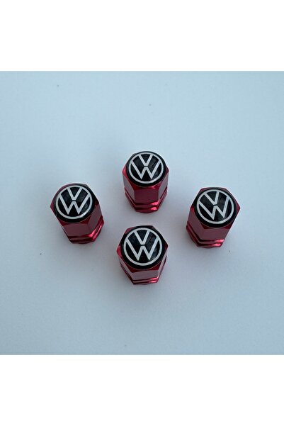 Aksefuar Lazer Volkswagen Jetta ile Uyumlu Logolu Alüminyum Altıgen Kırmızı S...