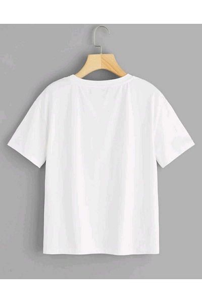 Viyalente Μπλουζάκι White EYES Printed Oversize