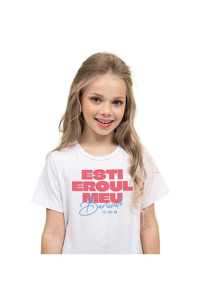 StoryGift Romania Tricou Copii cu Text In Limba Romana Mesaj Esti Eroul Meu Bunicule Familie cu im,White_10ANI