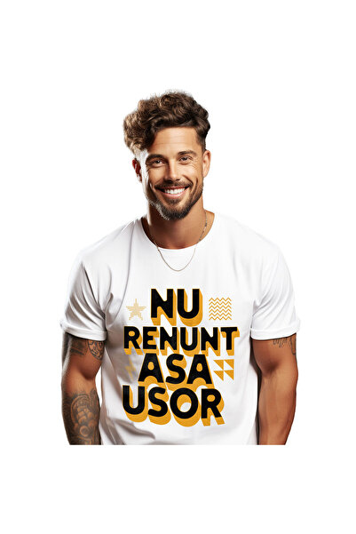 StoryGift Romania Tricou Barbati cu Mesaj Motivational Nu Renunta Asa Usor, M...