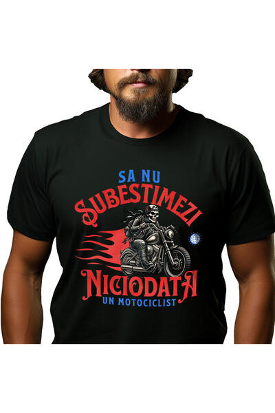 StoryGift Romania Tricou Barbati cu Schelete Horror Pe Motocicleta vintige Cl...