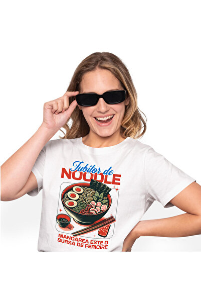 StoryGift Romania Tricou Femei cu Iubitorii De Mancare asiatica Bol Supa Rame...