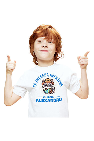 StoryGift Romania Tricou Copii cu Sconcs Aventura Cu Harta Si Palarie Cerceta...