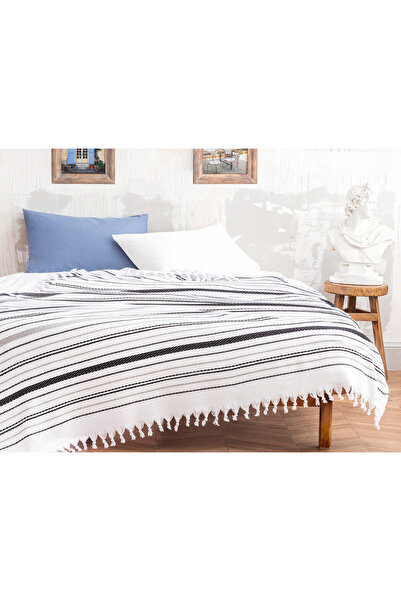 Madame Coco Arjeta Tagesdecke für Einzelbett – Schwarz/Grau