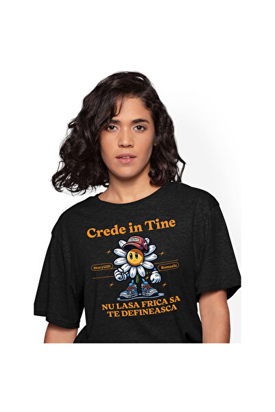 StoryGift Romania Tricou Femei cu Floare Vesela Margareta Cu Sapca Si adidasi...