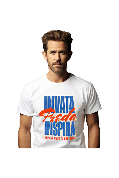 StoryGift Romania Tricou Barbati cu Design Colorat Stele Stralucitoare invata...