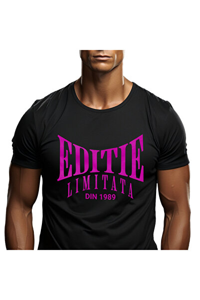 StoryGift Romania Tricou Barbati cu Design Iluzie Optica Text Haios Zi Aniver...