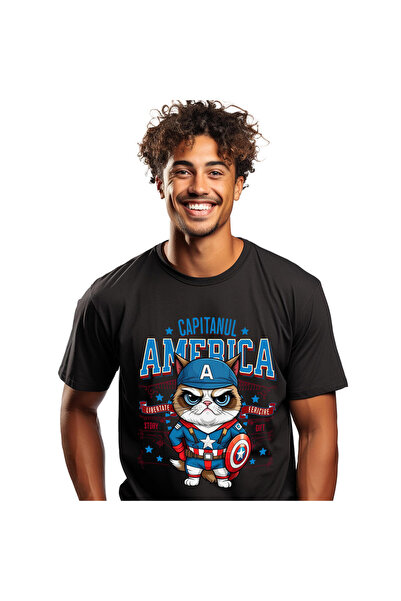 StoryGift Romania Tricou Barbati cu Pisica Morocănoasă / Grumpy Cat Pisica In...