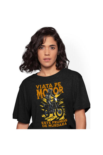 StoryGift Romania Tricou Femei cu Silueta Barbat Cu Costum Profesionist Motor...