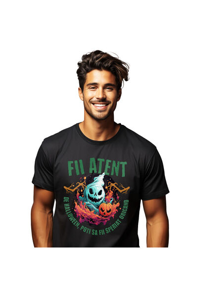 StoryGift Romania Tricou Barbati cu Fantoma Horror Dovleac Sarbatoare Infrico...