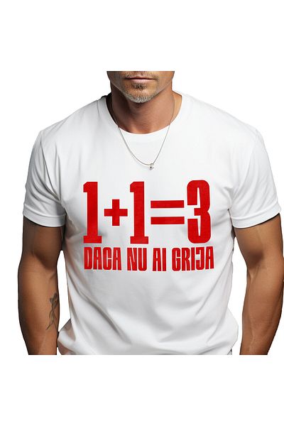 StoryGift Romania Tricou Barbati cu Mesaj Haios Adunare Matematica Copil Sarcina Dragoste cu i,White_S