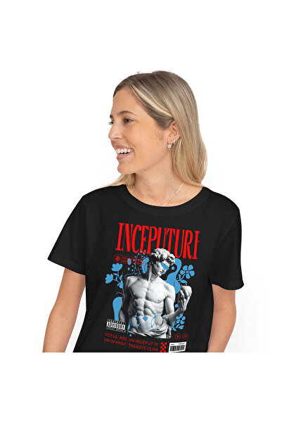 StoryGift Romania Tricou Femei cu Statuie Stil Grecesc Bust Masculin Cu Mar, ...