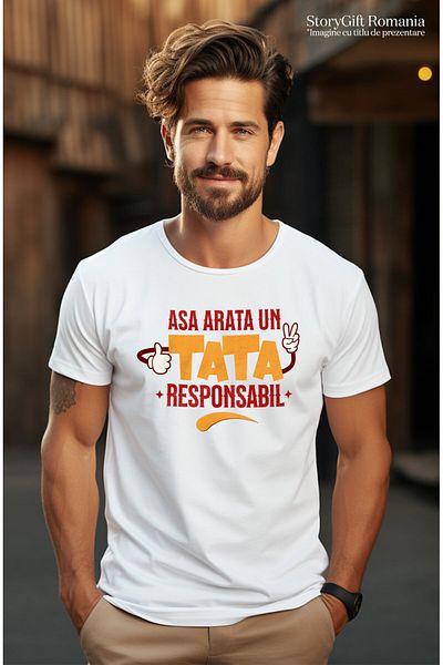StoryGift Romania Tricou Barbati cu Maini Cu Manusi Semne, tata, Familie, Iubire, Unchi Frate cu i,White_S