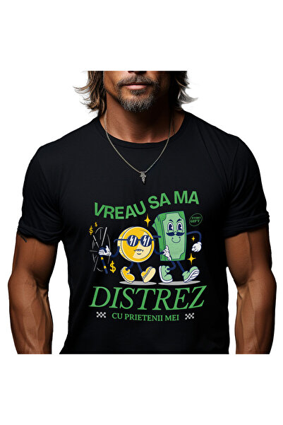 StoryGift Romania Tricou Barbati cu Cuplu Fericit Moneda De aur si Bancnota V...