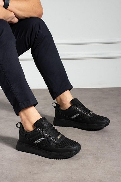 L.A Polo High Sole Black Men's Sneaker
