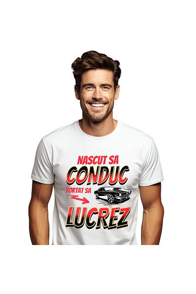 StoryGift Romania Tricou Barbati cu Masina vintige Tunata Curse Ilegale Pasionati De Viteza Si Mod,White_XL
