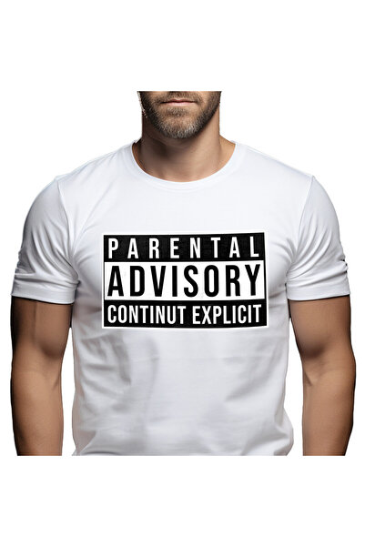 StoryGift Romania Tricou Barbati cu Text In Limba Engleza Logo Simbol Acord Parental Televizor Min,White_XL