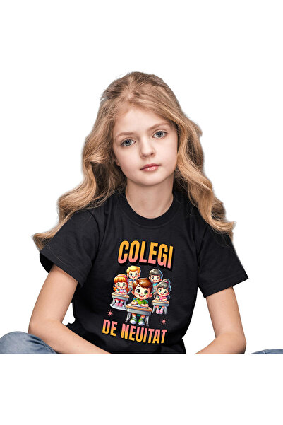 StoryGift Romania Tricou Copii cu Grup Elevi Veseli In Banci Scoala Prietenie...