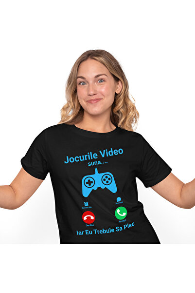 StoryGift Romania Tricou Femei cu Apel Telefonic Maneta Jocuri Video, Suna Tr...