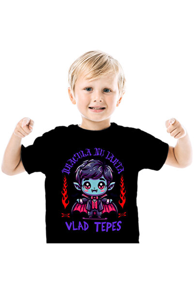 StoryGift Romania Tricou Copii cu Animatie Copii Vampir Vlad Tepes Hallowen C...