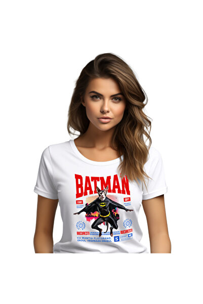 StoryGift Romania Tricou Femei cu Pisica Cu Sapca si Minge De Baseball Supere...