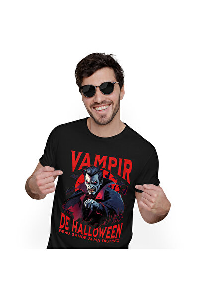 StoryGift Romania Tricou Barbati cu Barbat Infricosator cu Pelerina si Colti ...