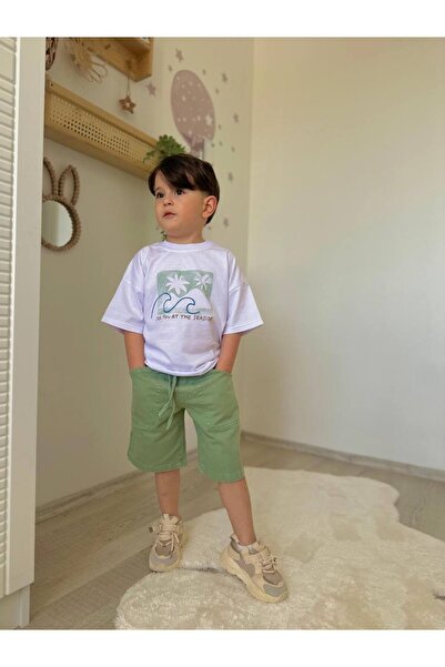 MİNİKO KİDS Хлопчачий комплект з бавовняних шортів з кишенями та візерунком