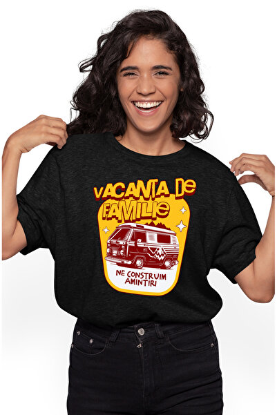 StoryGift Romania Tricou Femei Rulota adventura Vacanta-de-familie cu imprime...