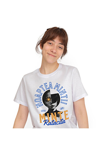 StoryGift Romania Tricou Femei cu Chip Uman Feminin Stea Stralucitoare Cer No...