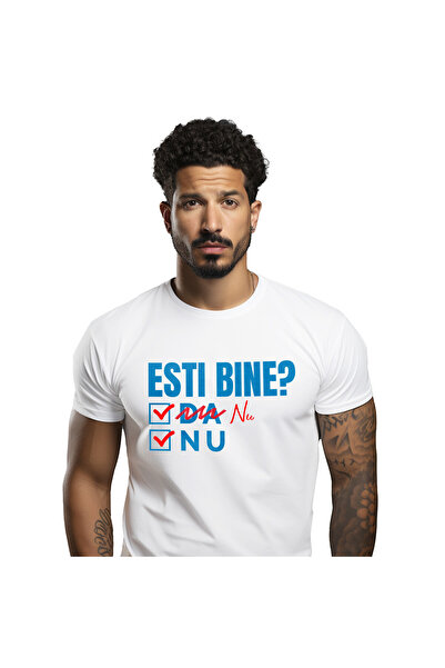 StoryGift Romania Tricou Barbati cu Intrebare Cu Raspunsuri Multiple Haios De...