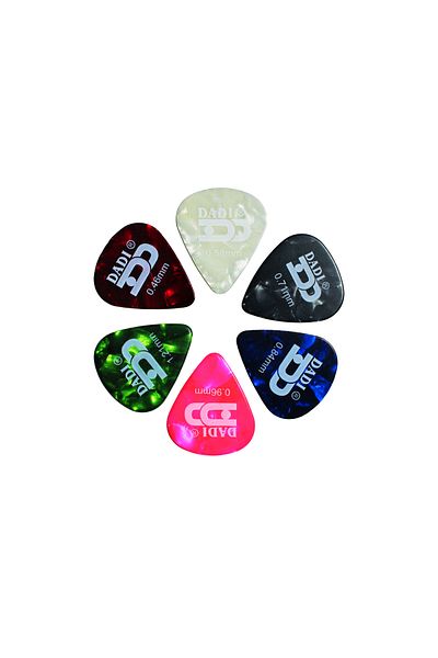 Dadi Set of 12 guitar picks, Dadi G-BS1, Multicolor