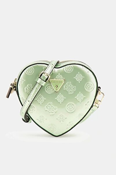Guess ARNELA MINI HEART BAG Mini geantă verde pentru femei HWTG9496770-CAD