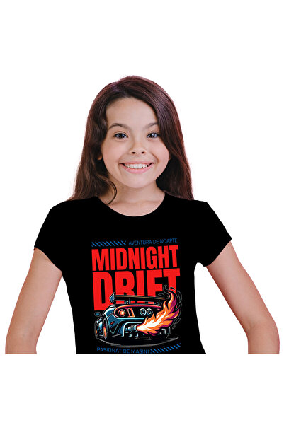 StoryGift Romania Tricou Copii cu Masina Puternica Toba Esapament Curse Pasionat De Masini cu impr,Black_8ANI