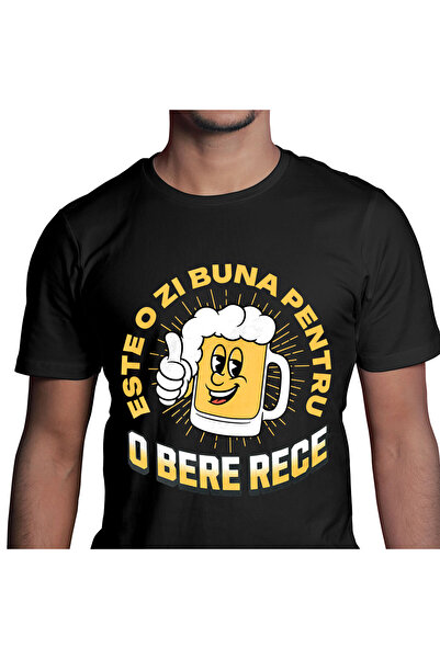 StoryGift Romania Tricou Barbati cu Halba De Bere Vesela Spuma Rece, Relaxare...