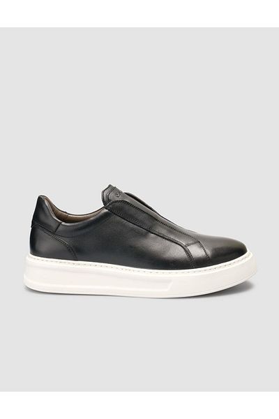 Cabani 100% Genuine Leather Black Men's Sneakers