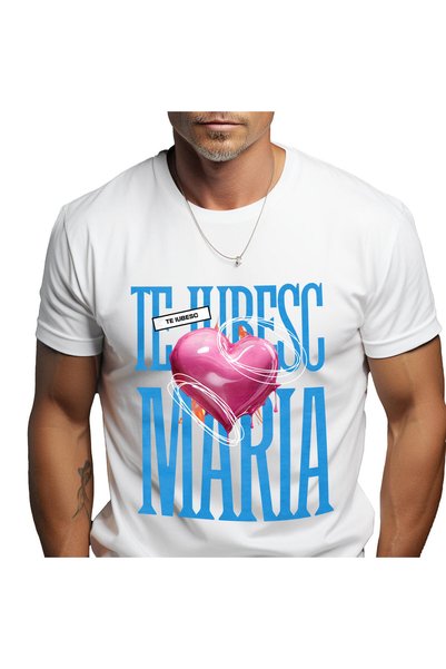 StoryGift Romania Tricou Barbati cu Inima Zburatoare,Valentine's Day, Dragost...