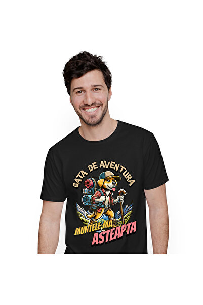 StoryGift Romania Tricou Barbati cu Caine Animal Blanos Aventura Pe Munte Cu ...