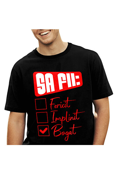 StoryGift Romania Men's T-Shirt with Rich Checked List Funny, Money, Financia...