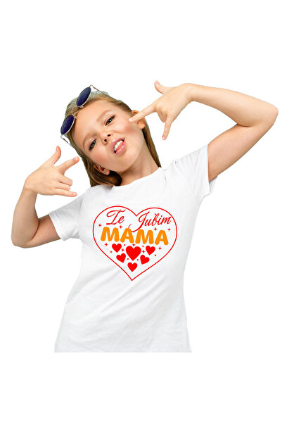 StoryGift Romania Tricou Copii cu Inima Rosie Rama Mama Ziua Mamei Familie Iu...