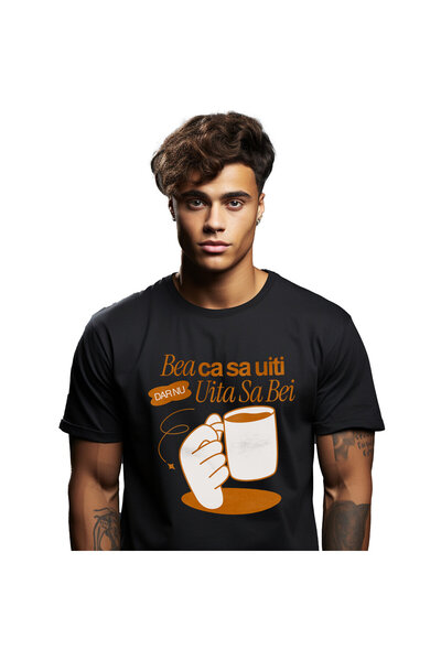 StoryGift Romania Tricou Barbati cu Cana Cu Alcool, Mana Umana, Adolescenta, ...