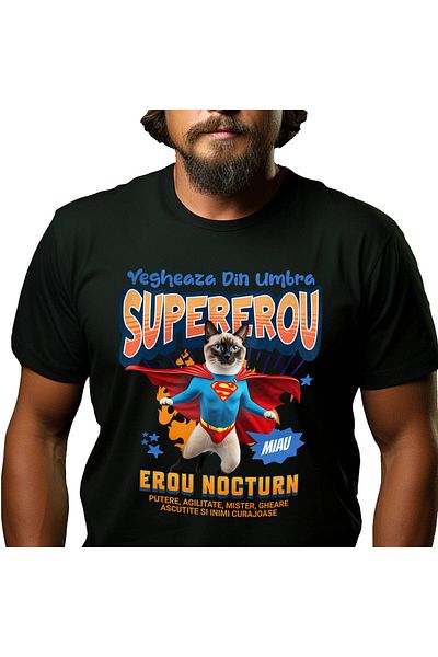 StoryGift Romania Tricou Barbati cu Jucator Profesionist De Baschet Legare Siret Supereroi Persona,Black_S